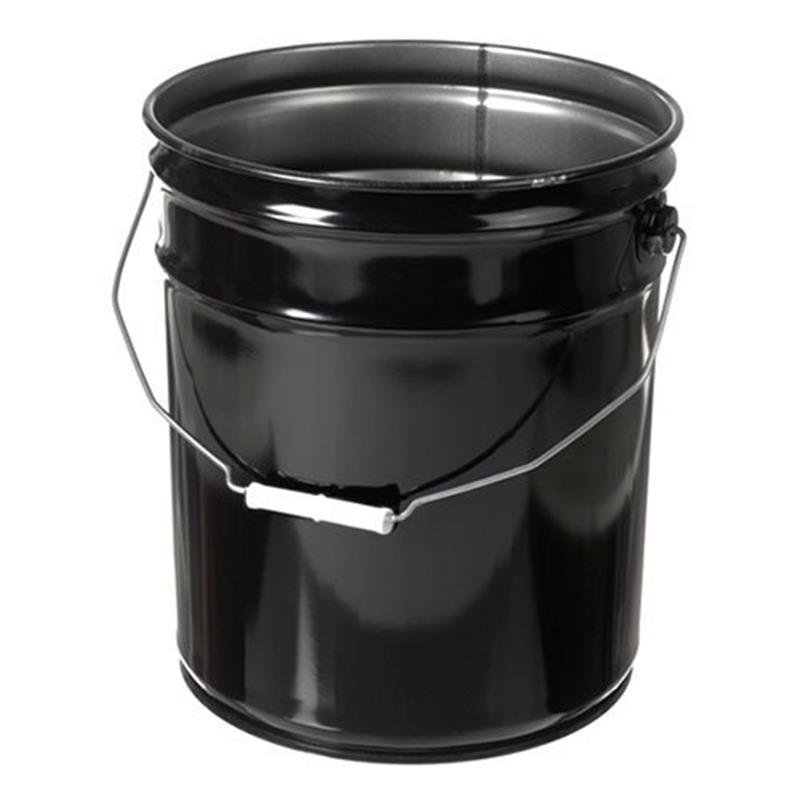 5GAL UNLINED BLACK STEEL PAIL - Mopping Products